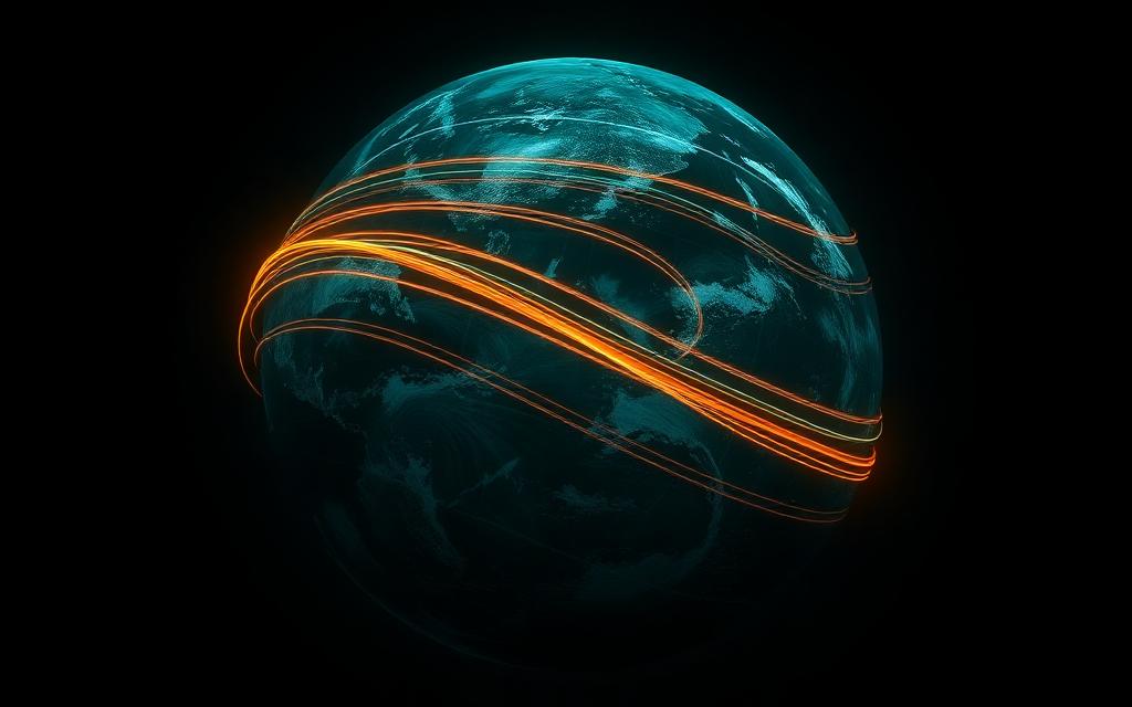 Modelo 3D: Globo con corrientes